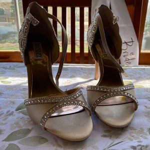 Badgley Mischka Roxy Satin Bridal Heeled Sandals
